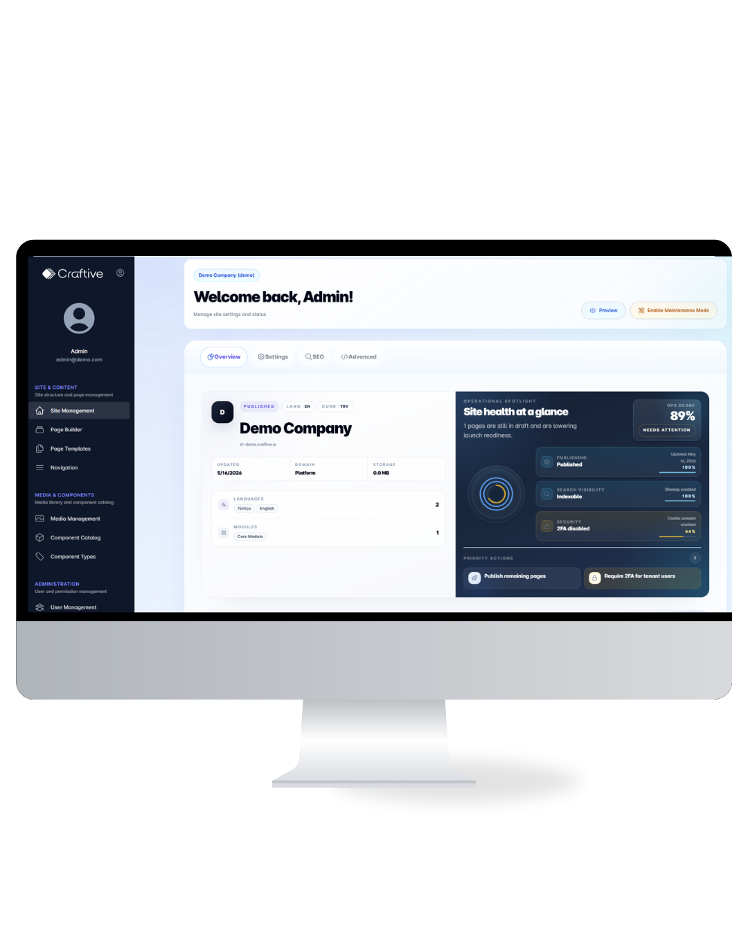 Craftive platform preview